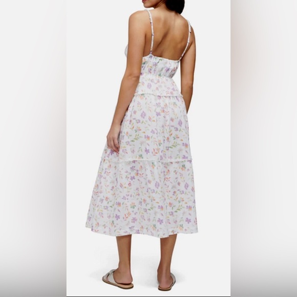 Wildfox couture Delphine Floral Tiered Midi Sundress XS Cottagecore Summer Dress - Picture 3 of 15